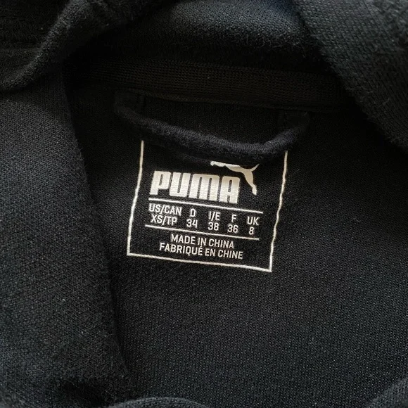 Puma Women Black Grey Full Zip Activewear Hoodie Jumper Sz XS AU8 - Picture 6 of 10
